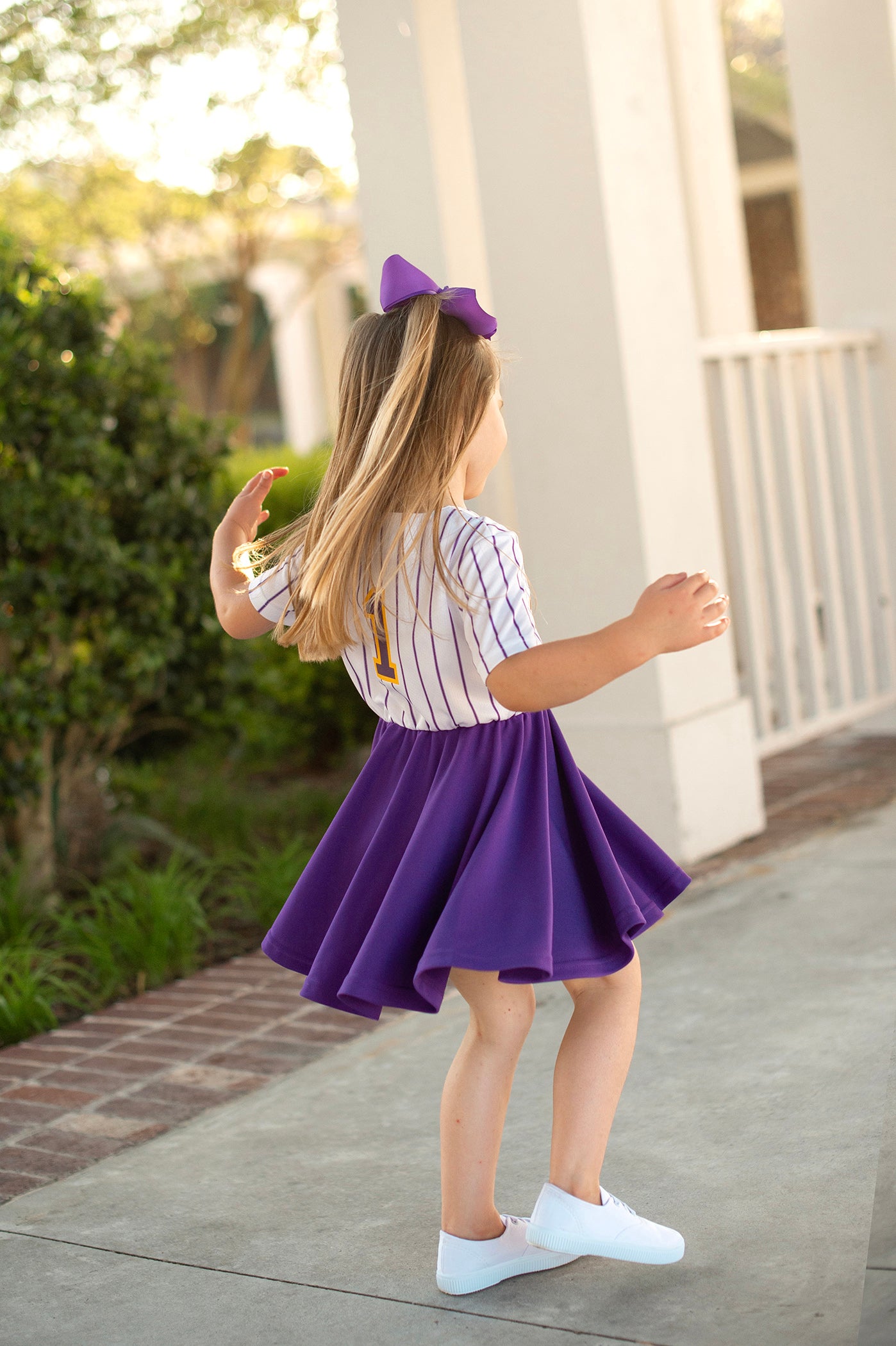LSU Tigers women's jersey dress purple gold game day Fan Dress jersey dress