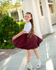 Texas A&M Aggies girls baseball twirl jersey dress maroon game day Fan Dress