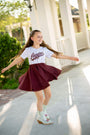 Texas A&M Aggies girls baseball twirl jersey dress maroon game day Fan Dress