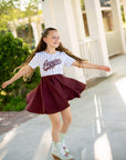 Texas A&M Aggies girls baseball twirl jersey dress maroon game day Fan Dress