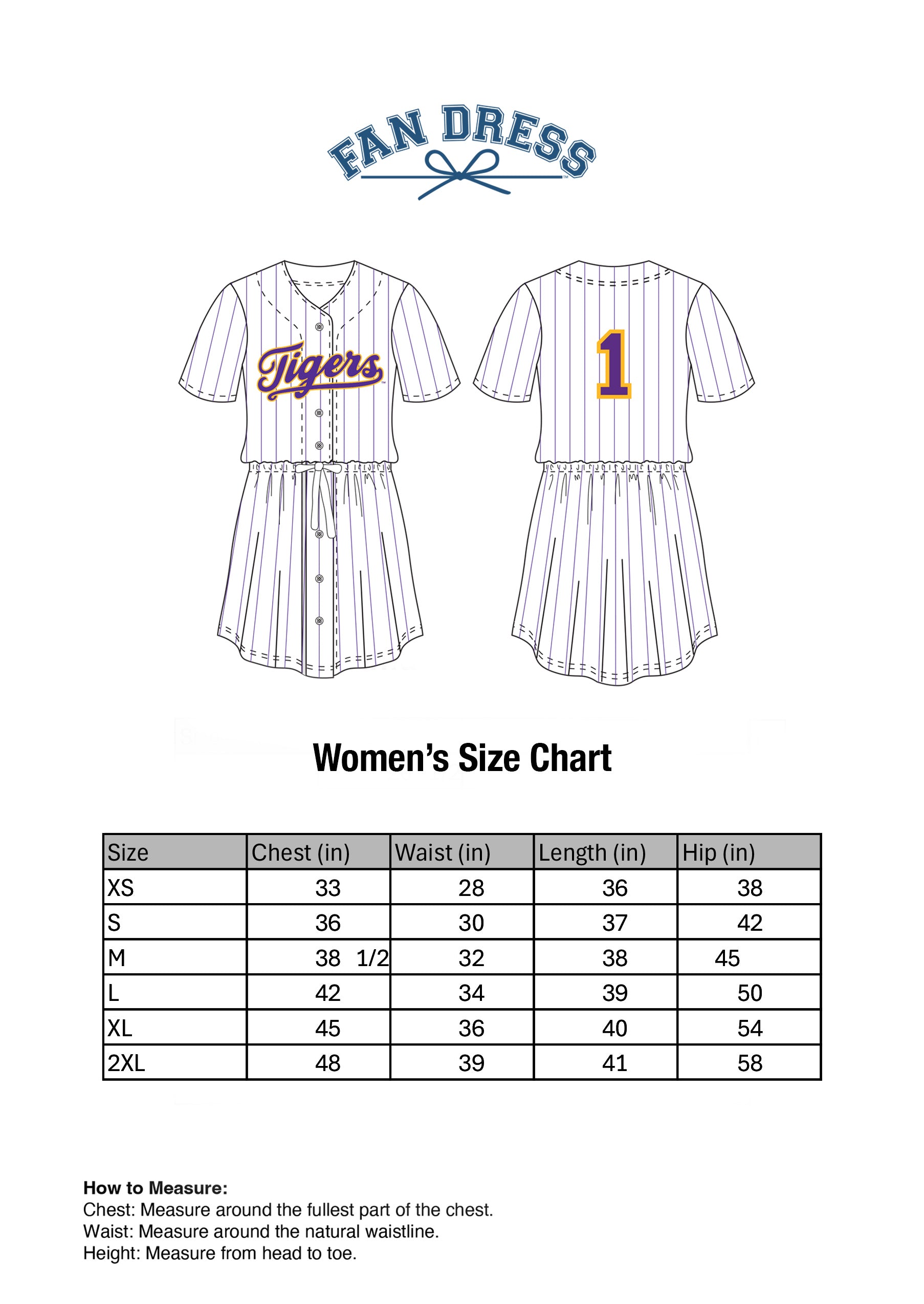 LSU Women's Baseball Jersey Dress